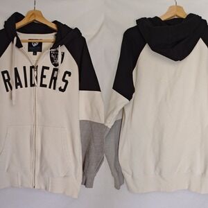 Vegas Raiders GIII Apparel Group‎ Full Zip Hoodie Sweatshirt Color Block NFL L